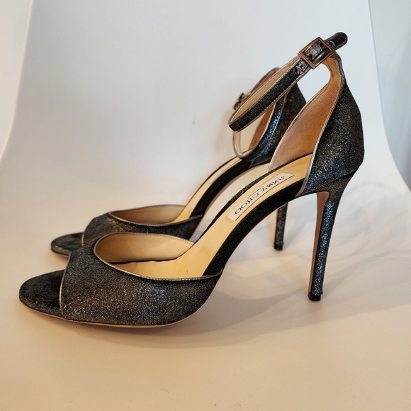 Jimmy Choo Annie Metallic Fabric Heels - Picture 4 of 10
